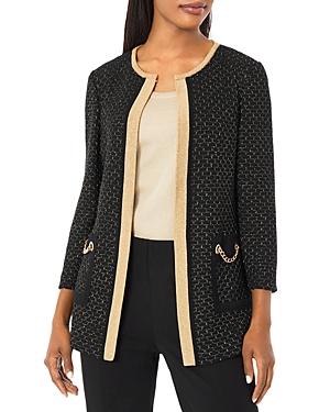 Misook Metallic Sweater Jacket