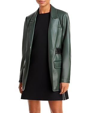 Staud Pandora Faux Leather Blazer