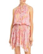 Ramy Brook Veronica Smocked Printed Dress