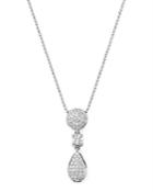 Bloomingdale's Diamond Geometric Drop Pendant Necklace In 14k White Gold, 0.45 Ct. T.w. - 100% Exclusive