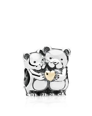 Pandora Charm - Sterling Silver & 14k Gold Bear Hug