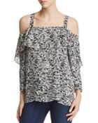 Nydj Abstract Print Cold Shoulder Blouse - 100% Exclusive