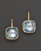 14k White Gold And Sky Blue Topaz Drop Earrings - 100% Exclusive
