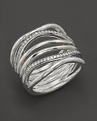 Ippolita Sterling Silver Multi Band Ring With Diamonds, .32 Ct. T.w.