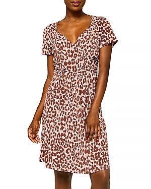 Leota Printed Sweetheart Dress