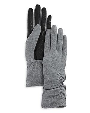 U/r Ruched Faux Fur Lined Tech Gloves