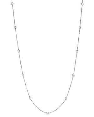 Diamond Station Long Necklace In 14k White Gold, 1.0 Ct. T.w.