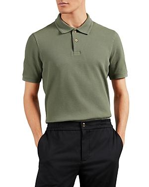 Ted Baker Cotton Blend Waffle Textured Polo