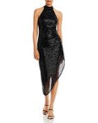 Lucy Paris Cecile Asymmetric Sequined Dress