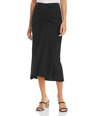 Lucy Paris Ruched Knit Midi Skirt