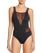 Kenneth Cole Wireless Push Up One Piece Swimsuit