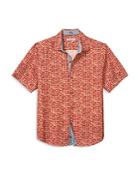 Tommy Bahama Geometric Print Silk Camp Shirt