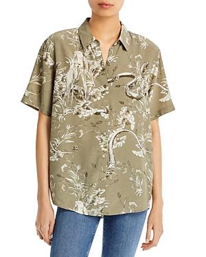 Anine Bing Bruni Tropical Print Shirt