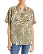 Anine Bing Bruni Tropical Print Shirt