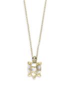 Bloomingdale's Mother Of Pearl & Multicolor Diamond Tortoise Pendant Necklace In 14k Yellow Gold, 18 - 100% Exclusive