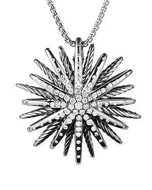 David Yurman Starburst Large Pendant With Diamonds On Chain