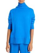 Lafayette 148 New York Ribbed Cashmere Blend Turtleneck Sweater