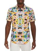 Robert Graham Castaway Cotton Blend Tropical Floral Print Classic Fit Button Down Shirt