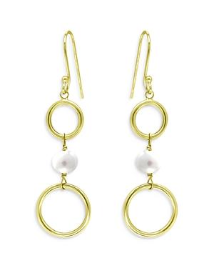 Aqua Circle Drop Earrings In 18k Gold Plated Sterling Silver - 100% Exclusive