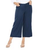 Nydj Plus Wide Leg Crop Pants