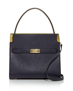 Tory Burch Lee Radziwell Small Leather & Suede Satchel