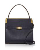 Tory Burch Lee Radziwell Small Leather & Suede Satchel