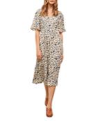 Gerard Darel Sixtine Floral Crepe Midi Dress