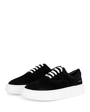 The Kooples Men's Black Contrast Sole Lace Up Sneakers