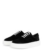 The Kooples Men's Black Contrast Sole Lace Up Sneakers