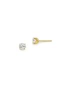Diamond Round Tulip Stud Earrings In 14k Yellow Gold, .50 Ct. T.w. - 100% Exclusive