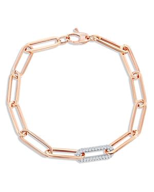 Bloomingdale's Diamond Paperclip Bracelet In 14k Rose Gold, 0.70 Ct. T.w. - 100% Exclusive