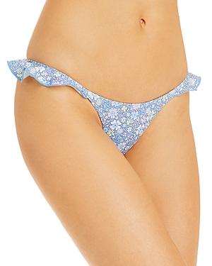 Frankies Bikinis Ali Ruffled Cheeky Bikini Bottom