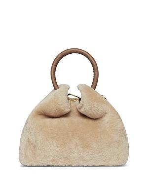 Elleme Baozi Small Shearling & Leather Handbag