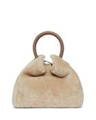 Elleme Baozi Small Shearling & Leather Handbag