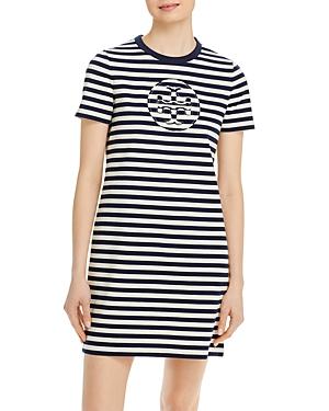 Tory Burch Striped Logo T-shirt Dress