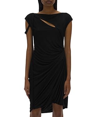 Helmut Lang Scala Jersey Cap Sleeve Dress