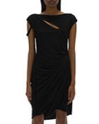 Helmut Lang Scala Jersey Cap Sleeve Dress