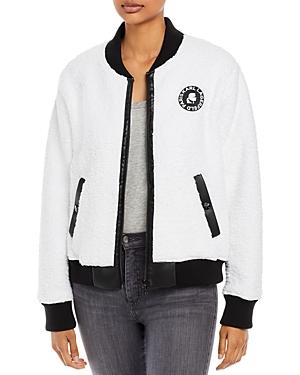 Karl Lagerfeld Paris Sherpa Bomber Jacket