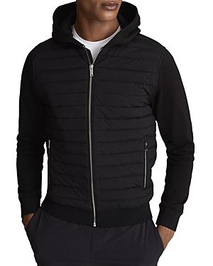 Reiss Taylor Interlock Quilted Hooded Hybrid Coat