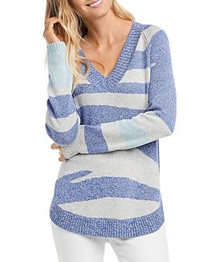 Nic+zoe Abstract Stripe Sweater