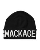 Mackage Kiko Logo Cuffed Jacquard Knit Hat