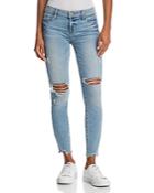 Paige Hoxton Ankle Skinny Jeans In Janis Destructed