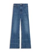 Sandro Hector High Rise Wide Leg Jeans In Blue Jean