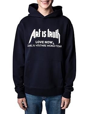 Zadig & Voltaire Sanchi Mo Concert Cotton Double Skull Print Hoodie