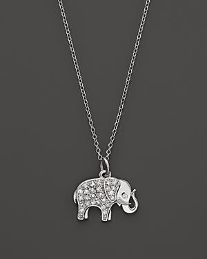 Kc Designs Diamond Elephant Pendant In 14k White Gold, 16