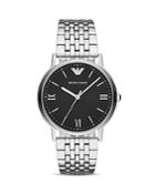 Emporio Armani Stainless Steel Black Dial Watch, 41mm