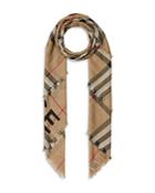 Burberry Horseferry Check Wool & Silk Scarf
