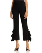 Cinq A Sept Emily Flared Ruffled Ankle Pants