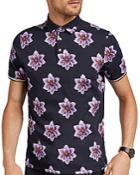 Ted Baker Nelso Floral Print Regular Fit Polo Shirt