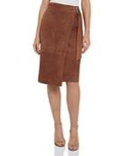 Reiss Milly Suede Wrap Skirt